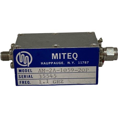 1.1Ghz 1100Mhz 25dB +20V SMA Microwave Amplifier AM-2A-1059-20P MITEQ