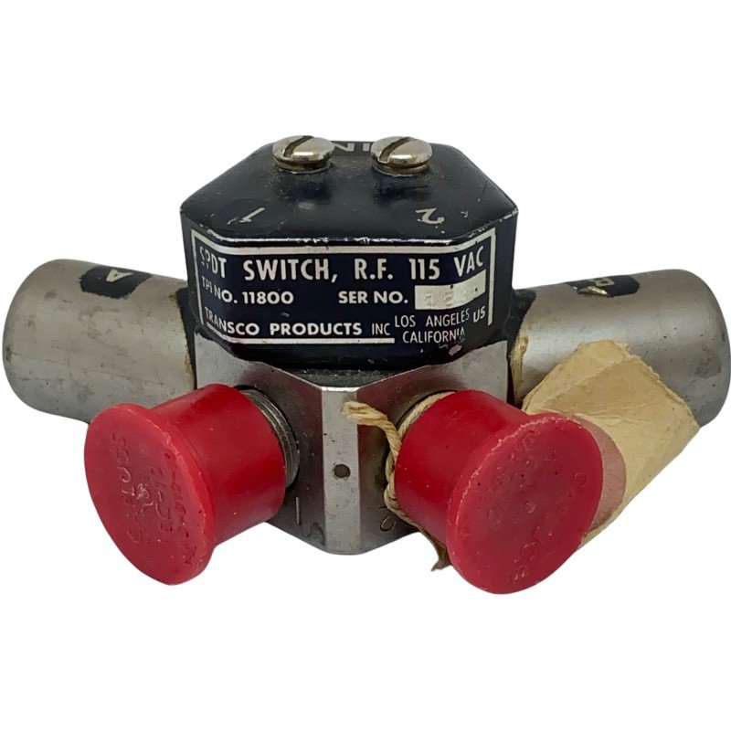 Coaxial Switch SPDT 115VAC TRANSCO 11800 5985-00-586-7023