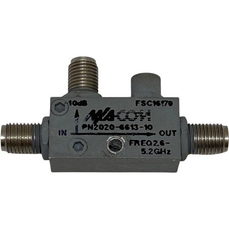 2.6-5.2Ghz 10db SMA Coaxial Directional Coupler MACOM 2020-6613-10