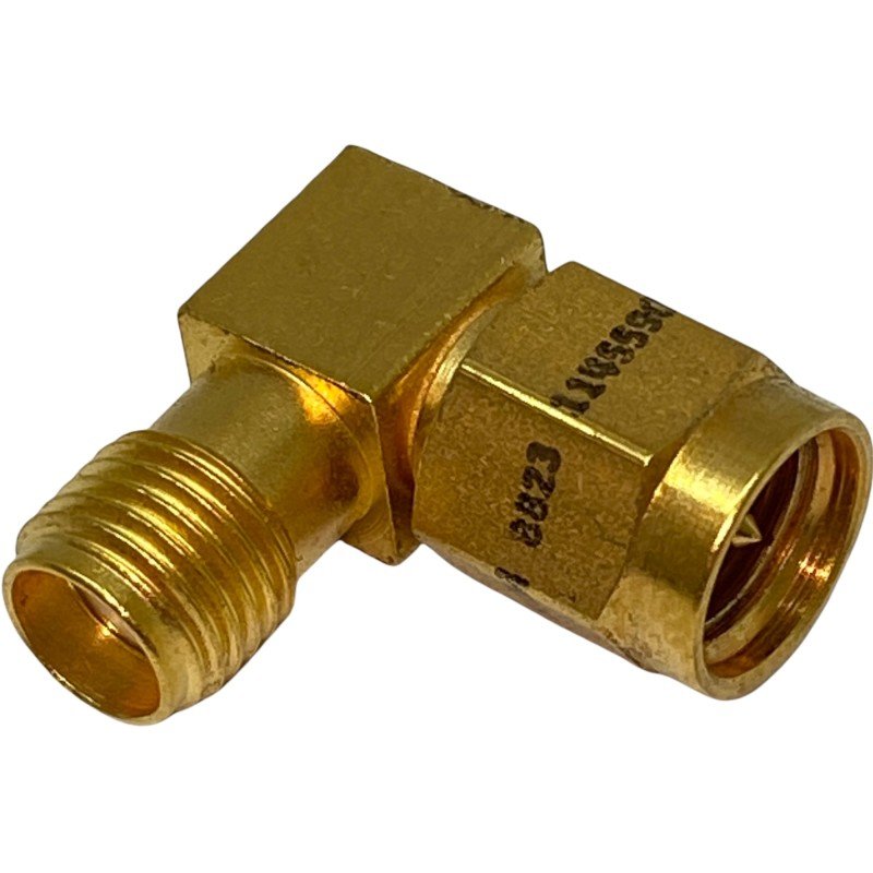 11455901-2 SMA M-F Right Angle 12.4Ghz Coaxial Adapter