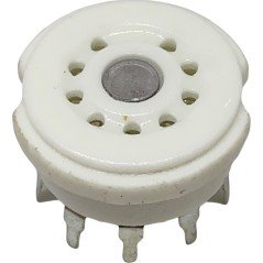 9-Pin Porcelain Tube - Valve Socket for ECC81 ECC82 ECC83 12AX7 12AT7