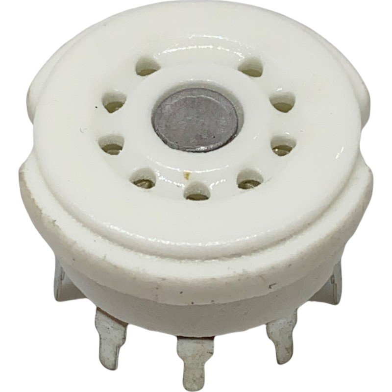 9-Pin Porcelain Tube - Valve Socket for ECC81 ECC82 ECC83 12AX7 12AT7