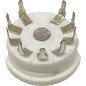 9-Pin Porcelain Tube - Valve Socket for ECC81 ECC82 ECC83 12AX7 12AT7