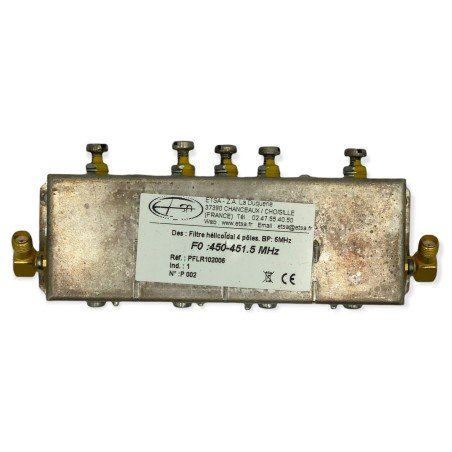 450Mhz Band Pass Filter 4 Poles Helical SMA PFLR102006 450-451.5Mhz