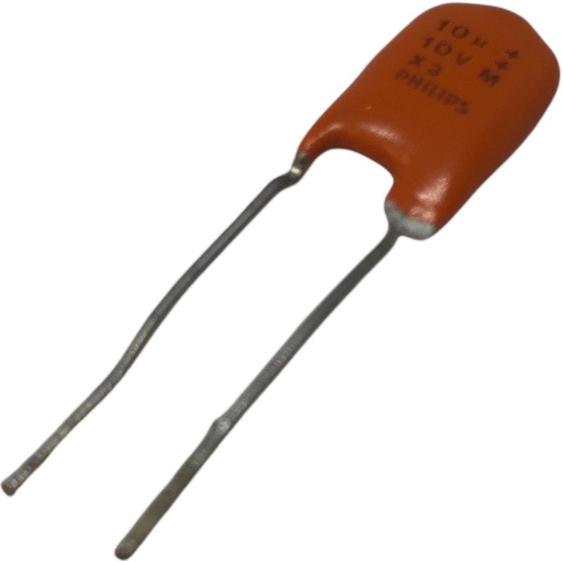 10uF 10V 10% Radial Polarized Tantalum Capacitor Philips