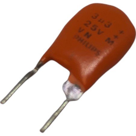 3.3uF 25V Radial Polarized Tantalum Capacitor Philips