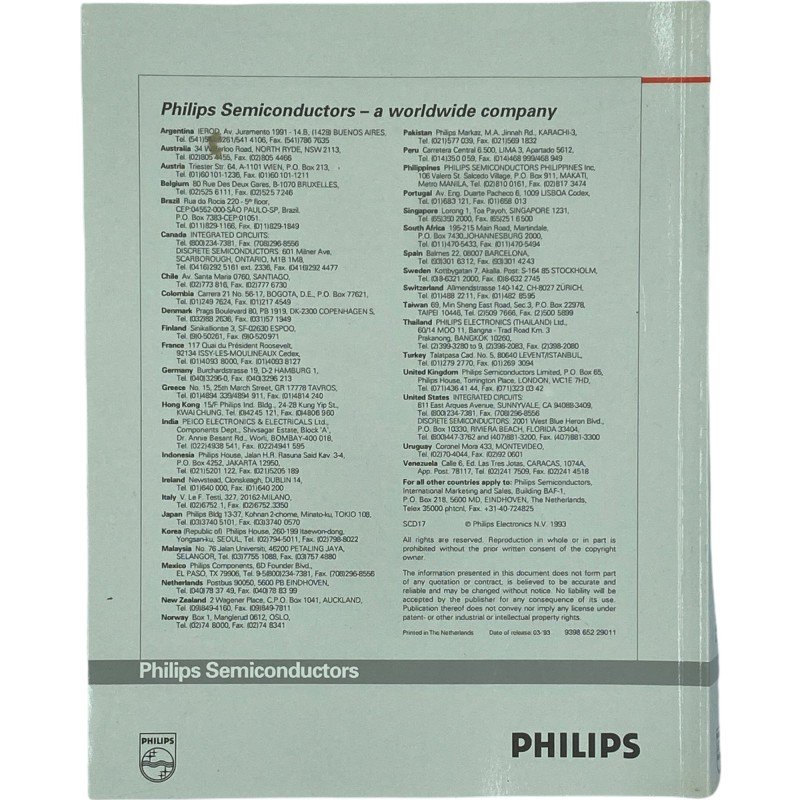 RF Power Bipolar Transistors 1993 SC08 Databook Philips 1222pg