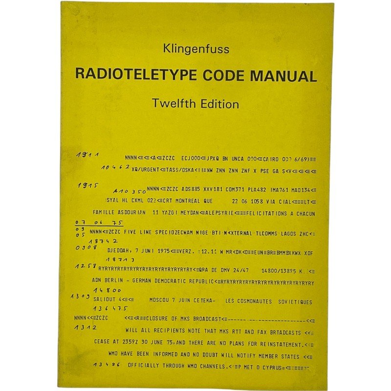 Radioteletype Code Manual by Joerg Klingenfuss