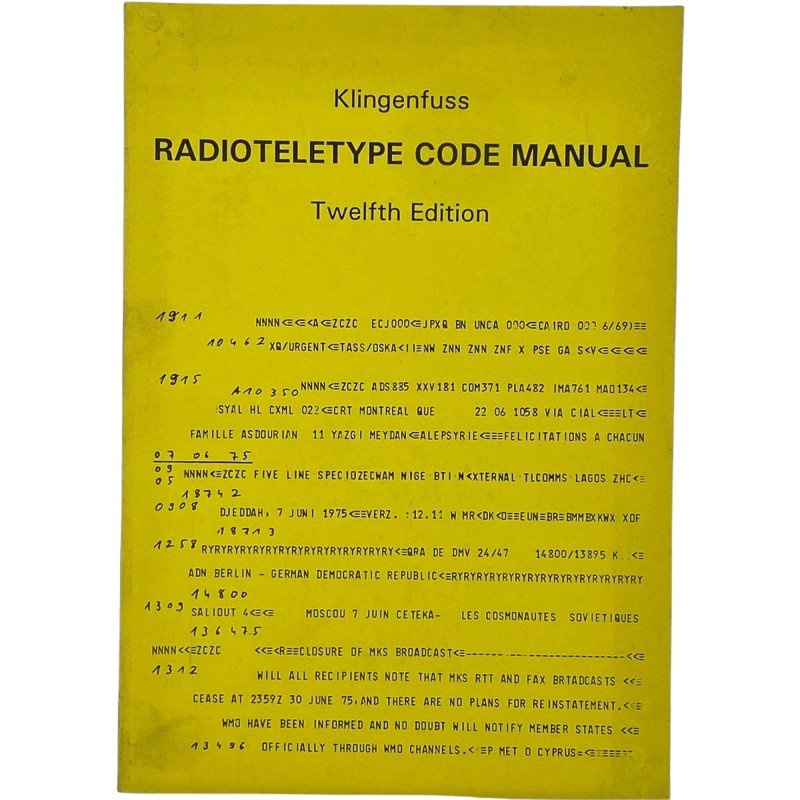 Radioteletype Code Manual by Joerg Klingenfuss
