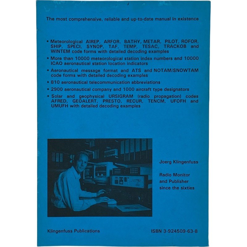 Air And Meteo Code Manual 13th Edition by Joerg Klingenfuss