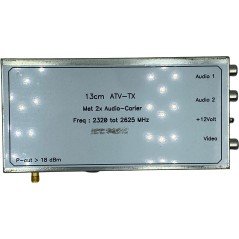 RF ATV-TX (PLL) 13cm 2320-2625Mhz Met 2x Audio Carrier 18dBm 12V