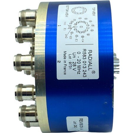 R583013243 Radiall Coaxial Switch 0-20Mhz 28V SP12T 12-Way N(f)