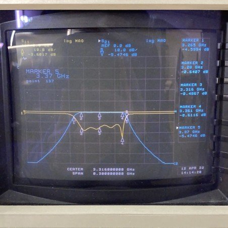 3316.5MHZ 3.27-3.37GHZ BAND PASS FILTER MICROWAVE K&L X5FVSP-3316.5/E67