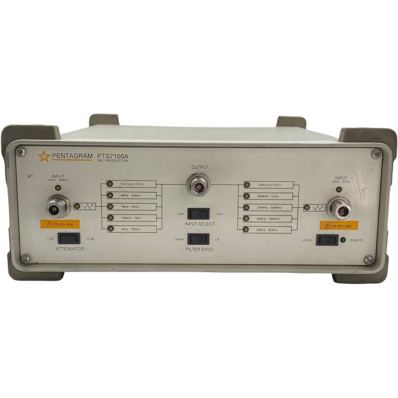 Pentagram PTS7100A -11960A HP EMC Preselector RF Band Pass Filter Selector 9kHz-1Ghz 8 Bands / Through