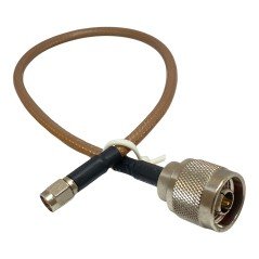 RF Cable Teflon Jumper Cable Assembly SMA(m) - N(m) RG142 L:35cm 60862