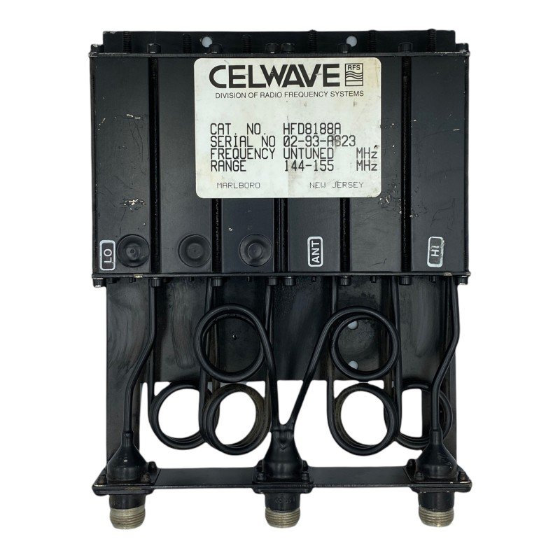 HFD8188A Celwave Duplexer Microwave VHF Tunable Notch N(f) 144-155MHz (4.5Mhz separation)