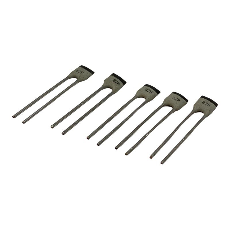 82pF 100V 2% Radial Ceramic Capacitor 222263110829 Philips Qty:5