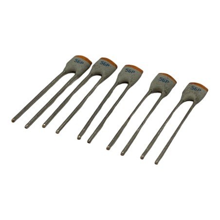 56pF 100V 2% Radial Ceramic Capacitor 222263134569 Philips Qty:5