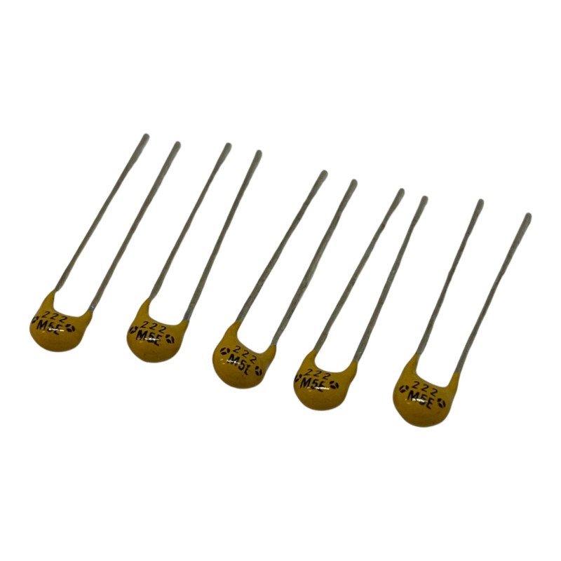 2.2nF 2200pF 50V 20% Radial Ceramic Capacitor M5E Thomson Qty:5