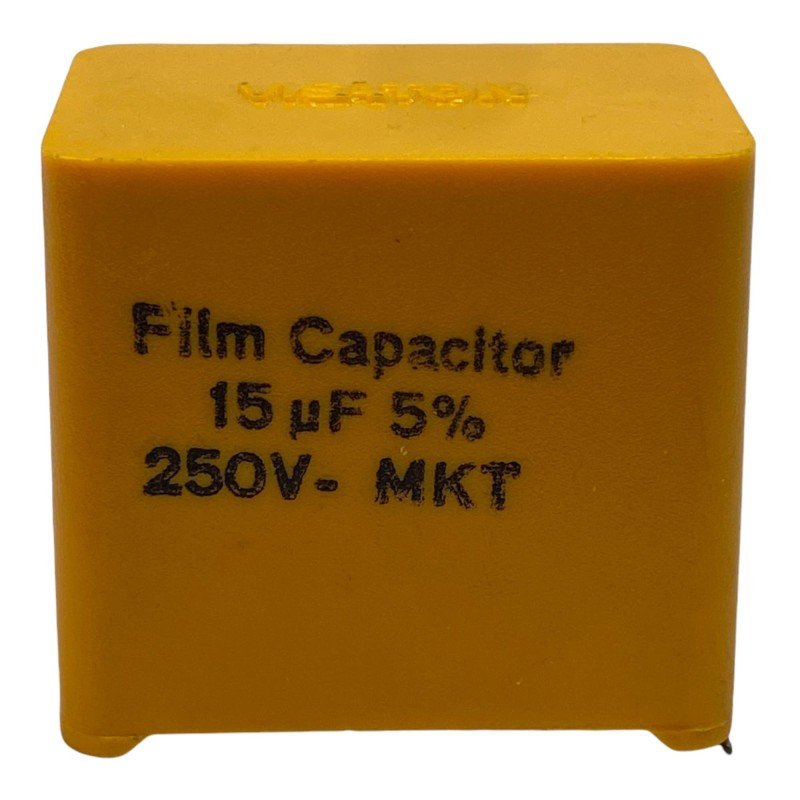 15uF 250V 250Vdc Radial Film Capacitor MKT Visaton 40x26.5mm