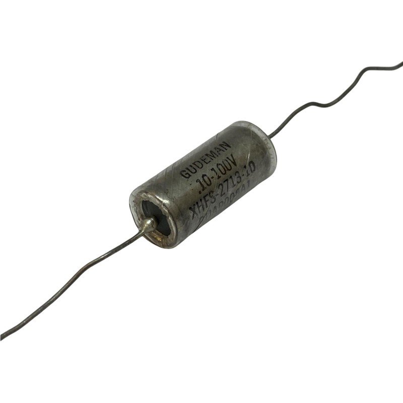0.1uF 100nF 100V Axial Tantalum Capacitor XHFS-2713-10 Gudeman 25x11.5mm