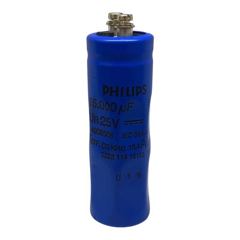 15000uF 25V Powerlytic Electrolytic Capacitor 222211416153 Philips 108x35mm