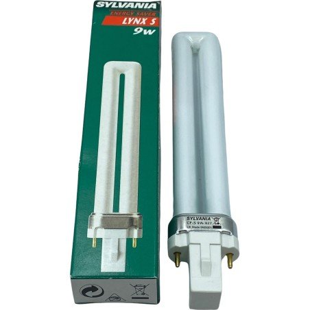 Sylvania Lynx S 9W 2 Pin Energy Saving Lamp G23 Bulb 600Lum/170mA
