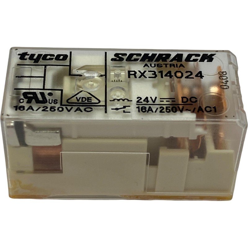RX314024 SCHRACK 24VDC 8 Pin Power PCB Relay