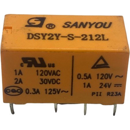 DSY2Y-S-212L SANYOU 8 Pin Subminiature Signal Relay 120Vac/1A