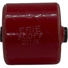 500pf 5kV 5% Transmitting Doorknob Ceramic Capacitor ERIE 500P7 27x25mm