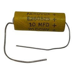 10uF 70V 70VDCW Axial Electrolytic Capacitor E26G525 Aerovox 28.5x11mm