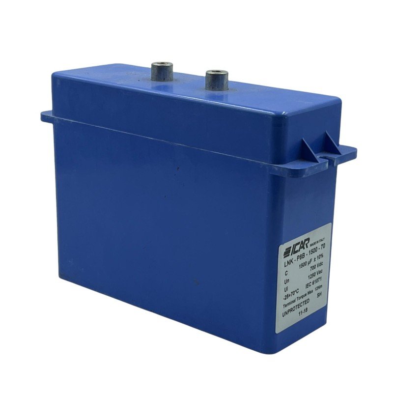 Metallized Film Capacitor Industrial ICAR 1500UF 700VDC 1250VAC 10% LNK-P8B-1500-70