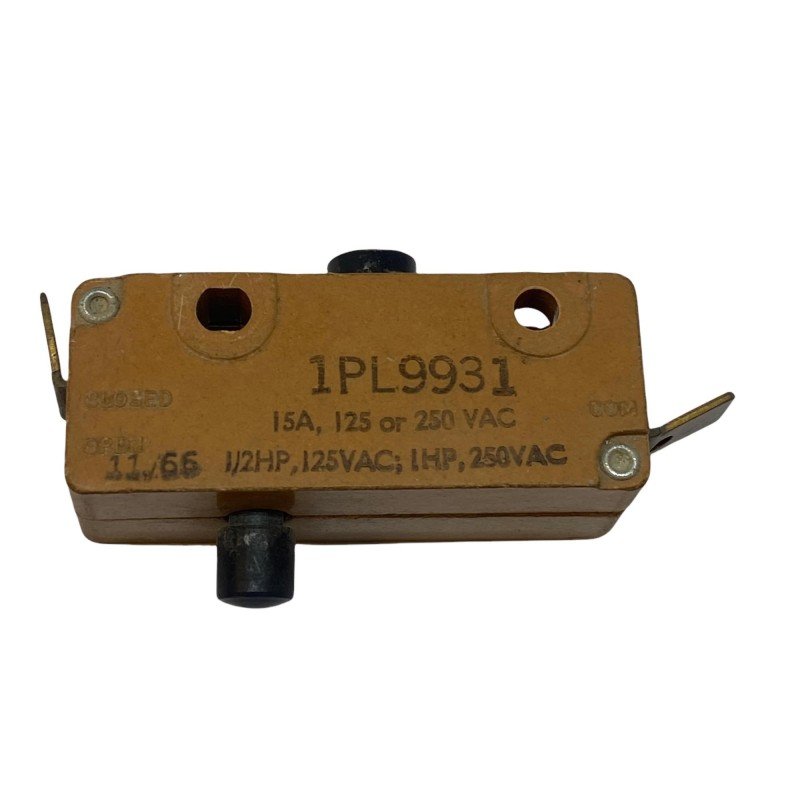 1PL9931 Honeywell SPST Snap Action Pushbutton Microswitch 125/250Vac 15A