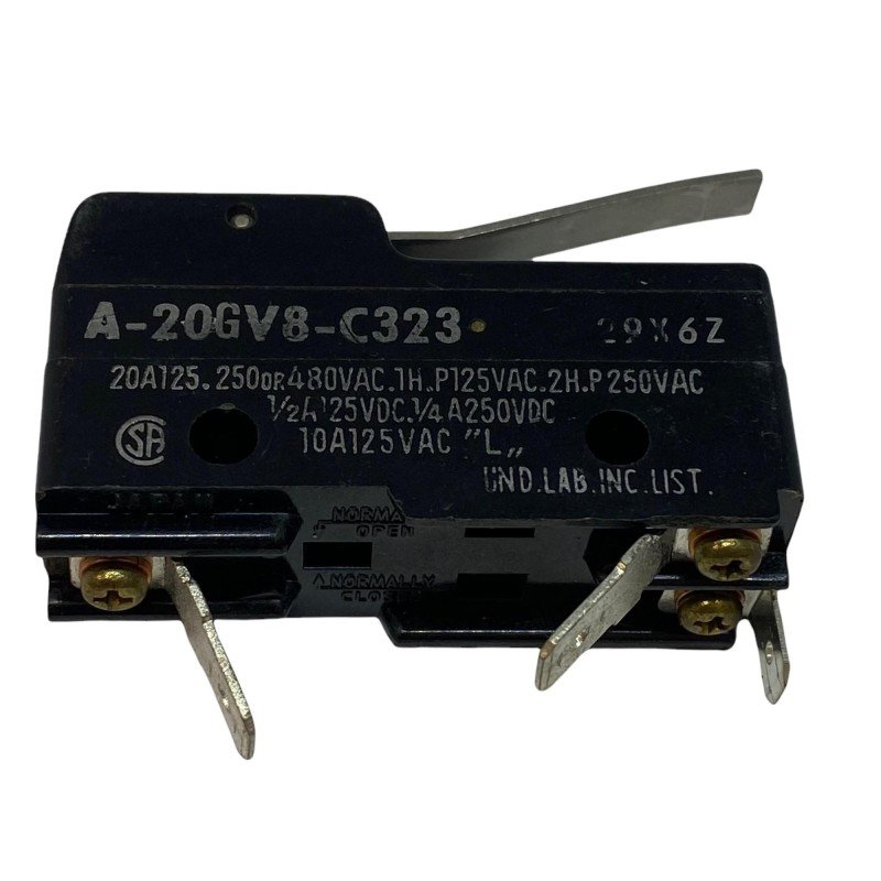 A-20GV8-C323 UND LAB SPDT Snap Action Microswitch 125/250/480Vac 20A