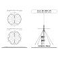 SD1300N SIRIO Extremely Wideband Scanner Discone Antenna TX / RX 25-1300MHZ 300W 2105505.00