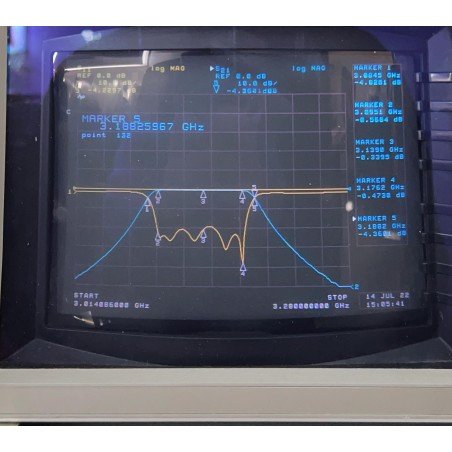 Microwave Bandpass Filter K&L 3000-3180Mhz CF 3133.5Mhz X5FVSP-3133.5/E67-X0/X0P