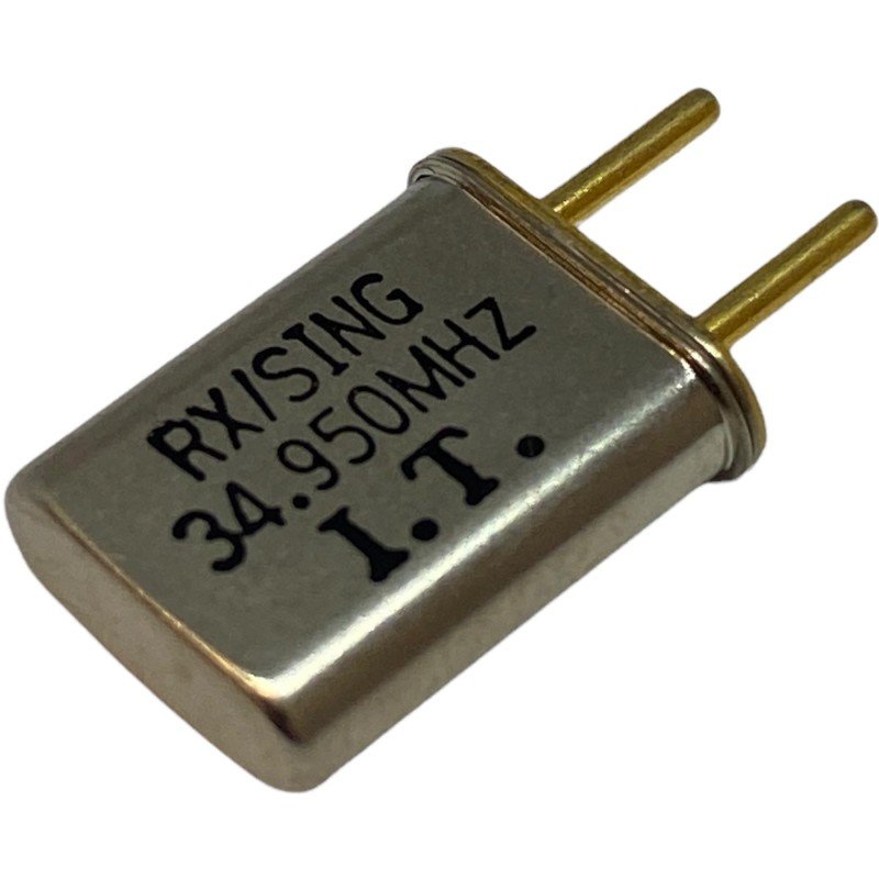 34.950MHz 2 Pin Goldpin Crystal Oscillator Clock RX/Sing 13.2x10.85mm