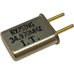 34.970MHz 2 Pin Goldpin Crystal Oscillator Clock RX/Sing 13.2x10.85mm