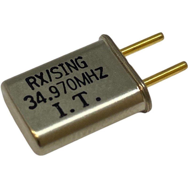 34.970MHz 2 Pin Goldpin Crystal Oscillator Clock RX/Sing 13.2x10.85mm