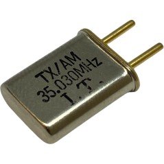 35.030MHz 2 Pin Goldpin Crystal Oscillator Clock TX/AM 13.2x10.85mm