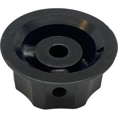 Black Bakelite Knob Shaft:6.3mm D:38mm IH:19mm