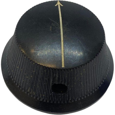 Black Bakelite Knob Shaft:6.3mm D:38.25mm IH:19.5mm