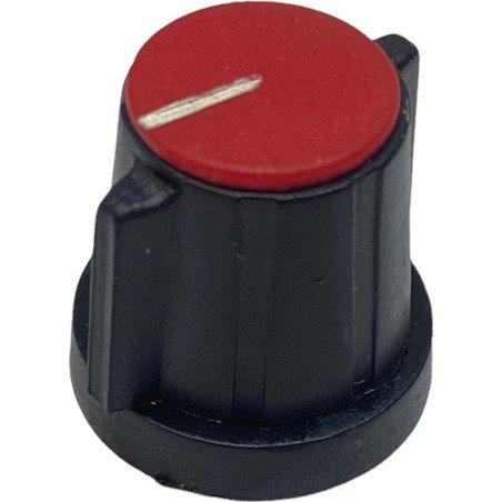 Red Plastic Knob Shaft:6mm D:18.5mm IH:19mm