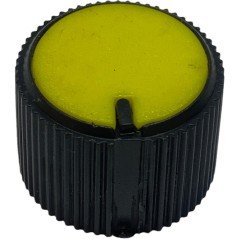 Yellow Plastic Knob Shaft:6mm D:20.5mm IH:14.5mm