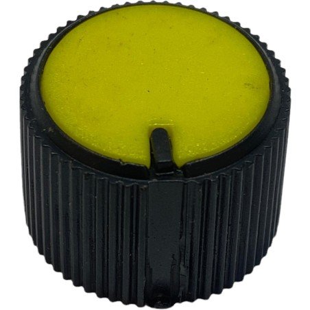 Yellow Plastic Knob Shaft:6mm D:20.5mm IH:14.5mm