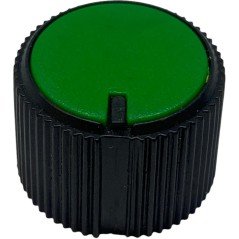 Green Plastic Knob Shaft:6mm D:20.5mm IH:14.5mm