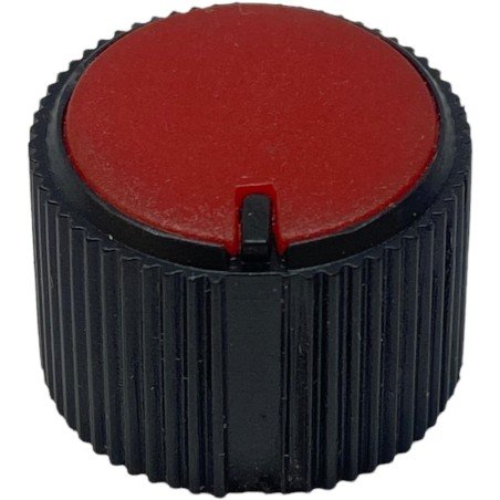 Red Plastic Knob Shaft:6mm D:20.5mm IH:14.5mm