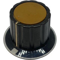 Brown Plastic Knob Shaft:6mm D:30mm IH:19.5mm