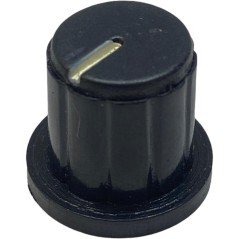 Black Plastic Knob Shaft:6mm D:17.25mm IH:15.5mm