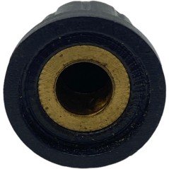 Black Plastic Knob Shaft:6mm D:17.25mm IH:15.5mm